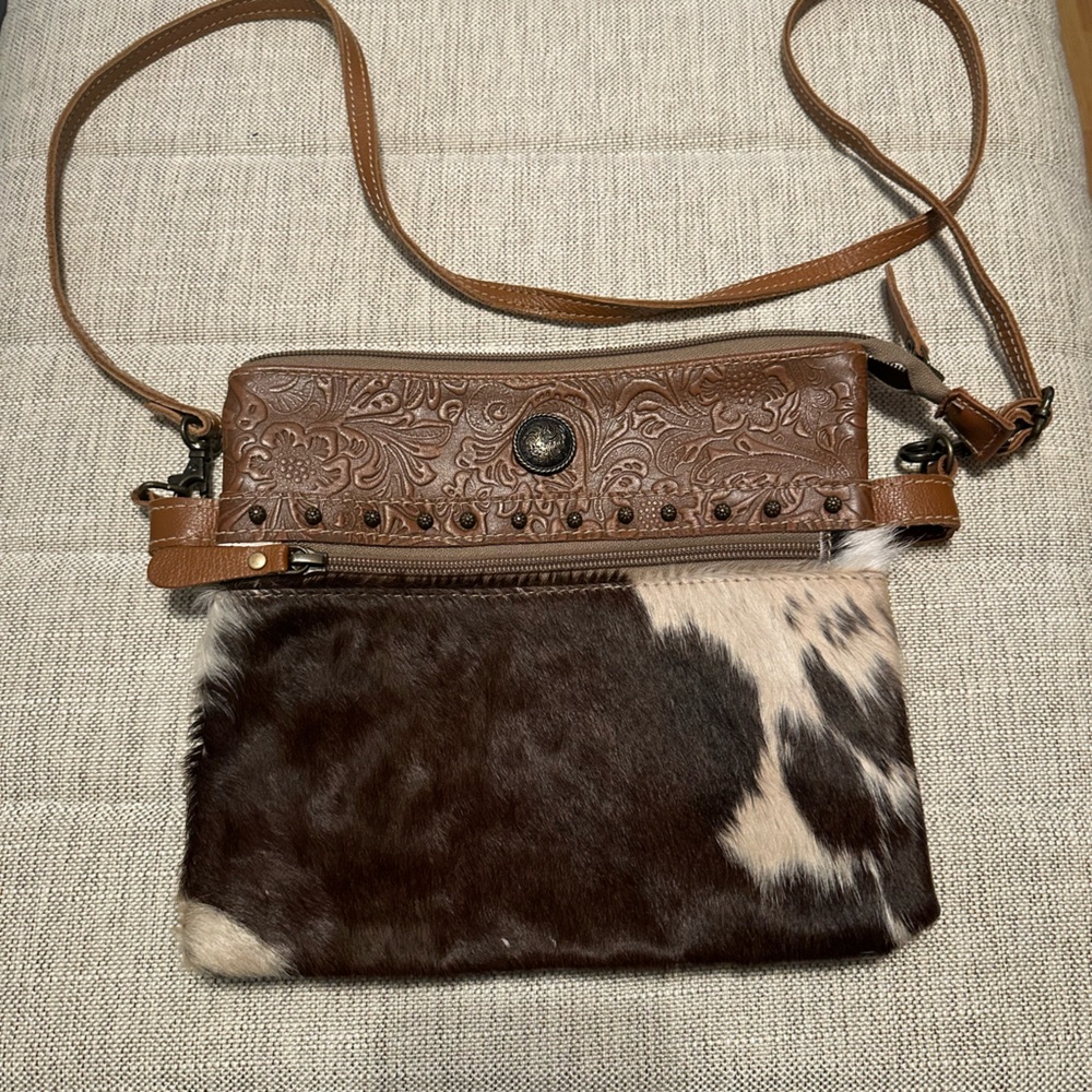 Myra Bag Brown and Cream Crossbody